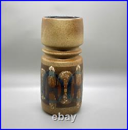 Vintage MCM Handcrafted Lapid Israel Art Pottery Stoneware Ceramic Vase #178
