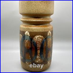 Vintage MCM Handcrafted Lapid Israel Art Pottery Stoneware Ceramic Vase #178
