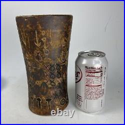 Vintage MCM Studio Art Pottery Vase, Signed Taller Nowin Shi,'66, Uruguay