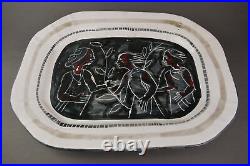Vintage MID Century ART POTTERY Plate Bowl PICASSO Vallauris Style Gambone Era