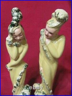 Vintage Madison Ceramic Arts Studio Water Man And Water Lady Figurines
