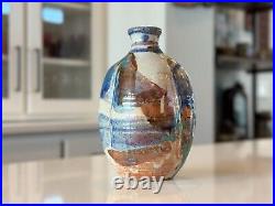 Vintage Makoto Yabe Studio Art Glazed Ceramic Pottery Sake Bottle