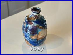 Vintage Makoto Yabe Studio Art Glazed Ceramic Pottery Sake Bottle