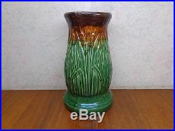 Vintage McCoy Art Pottery Cattail Bullrush #153 USA Jardiniere Pedestal Stand Ex