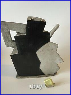 Vintage Memphis Modern Ceramic Pottery Teapot Signed Sottsass Shire Sculpture