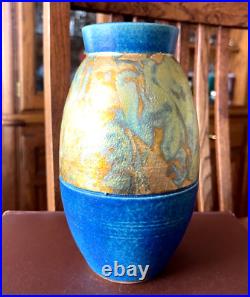 Vintage Michael Weinberg Raku Art Pottery Glazed Ceramic Vase 7 1/2