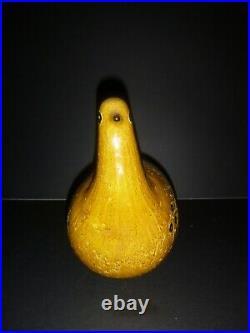 Vintage Mid Century Modern Aldo Londi Raymor Bitossi Pottery Mustard Fat Bird