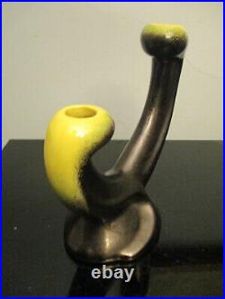 Vintage Mid Century Modern Italian Ceramic Art Pottery Candelabra Candle Holders