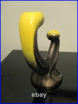 Vintage Mid Century Modern Italian Ceramic Art Pottery Candelabra Candle Holders