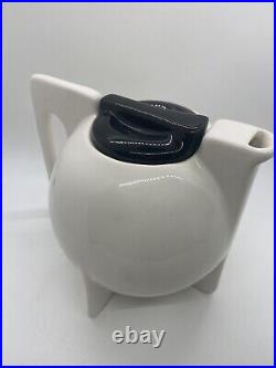Vintage Modernist Bauhaus Htf Rare Design Black&white Art Pottery Ceramic Teapot
