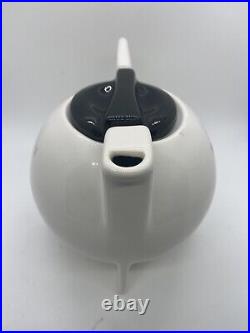 Vintage Modernist Bauhaus Htf Rare Design Black&white Art Pottery Ceramic Teapot