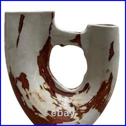 Vintage Native American Wedding Vase Catawba Indian Pottery Ceramic Art Glazed