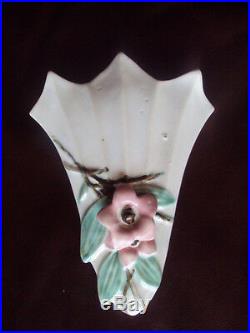 Vintage Original Mccoy Art Pottery Blossomtime Wall Pocket/vase