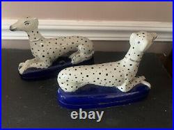 Vintage Pair of Staffordshire Dogs Pen Holders Elegant