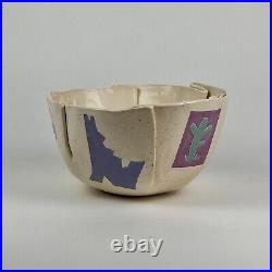 Vintage Post Modern Southwestern Ceramic Bowl By Barbara Demery, Signed Circa 93