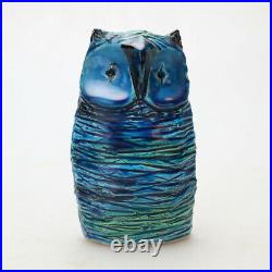 Vintage Pottery Bitossi Rimini Blu Aldo Londi Italian Blue Ceramic Owl