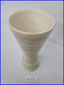 Vintage Pottery Vase McCoy Flower Tall Green Art Pottery Ceramic Table Art