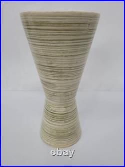 Vintage Pottery Vase McCoy Flower Tall Green Art Pottery Ceramic Table Art