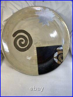 Vintage Rare Gary McCloy Ceramics Art Pottery Glazed 20 Plate Art Signed
