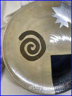 Vintage Rare Gary McCloy Ceramics Art Pottery Glazed 20 Plate Art Signed