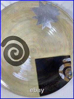 Vintage Rare Gary McCloy Ceramics Art Pottery Glazed 20 Plate Art Signed