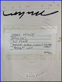 Vintage Rare Gary McCloy Ceramics Art Pottery Glazed 20 Plate Art Signed