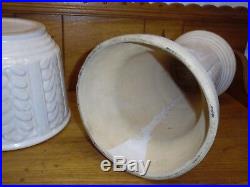 Vintage Robinson Ransbottom White Art Pottery Jardiniere & Pedestal 131
