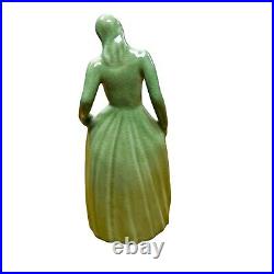 Vintage Rookwood Pottery Colonial Woman Paperweight 6907 Green 1948 Scarce! 8