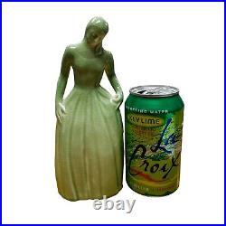 Vintage Rookwood Pottery Colonial Woman Paperweight 6907 Green 1948 Scarce! 8