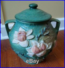 Vintage Roseville Art Pottery Magnolia 2-8 Cookie Jar