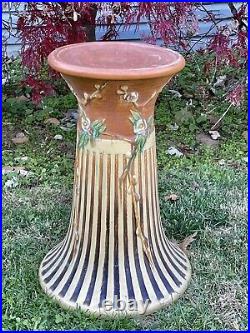 Vintage Roseville Pottery Jardiniere Pedestal Stand Only Cherry Blossom Pattern