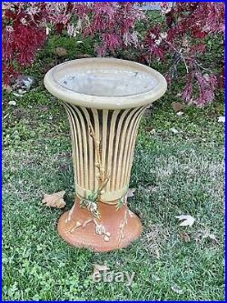 Vintage Roseville Pottery Jardiniere Pedestal Stand Only Cherry Blossom Pattern