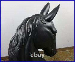 Vintage Royal Haeger 614 U. S. A Black Horse Head Large Art Pottery Figurine