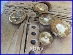 Vintage Sculptural Abstract Clay Ceramic Wall Hanging Signed Modern Art Pottery