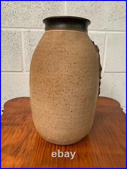 Vintage Signed Pottery Ceramic Art Pottery Face Jug 77