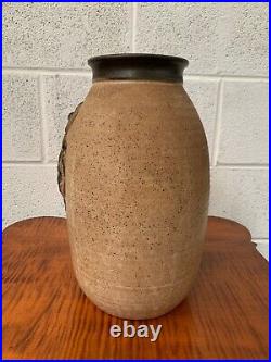 Vintage Signed Pottery Ceramic Art Pottery Face Jug 77