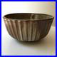 Vintage Signed Studio Pottery Ceramic Bowl Earth Tones Organic Ribbed Sides 7.25