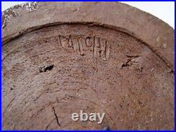 Vintage Studio Art Pottery Ceramic Brutalist Weed Pot Signed Michi PNW Oregon
