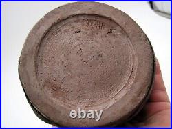 Vintage Studio Art Pottery Ceramic Brutalist Weed Pot Signed Michi PNW Oregon