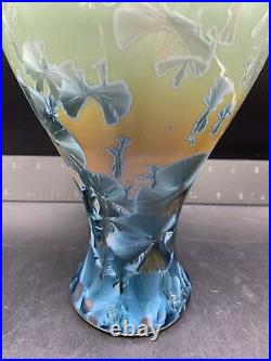 Vintage Studio Art Pottery Vase with Crystalline Glaze