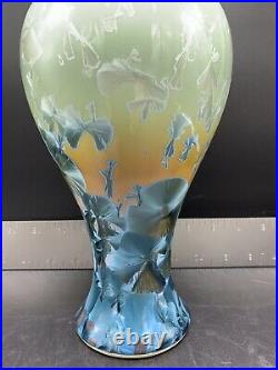 Vintage Studio Art Pottery Vase with Crystalline Glaze