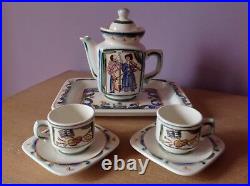 Vintage USSR ZIK Konakovo Studio Art Pottery Ceramic Coffee Tea Set Music