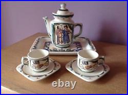 Vintage USSR ZIK Konakovo Studio Art Pottery Ceramic Coffee Tea Set Music