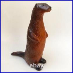 Vintage Upsala Ekeby Otter Utter Figurine ceramic Sweden Rare! / Lisa Larson