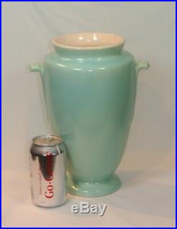 Vintage WELLER Art Pottery SENECA Large VASE Light Blue and Ivory Neiska