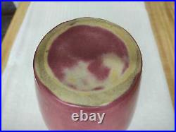 Vintage art pottery vase varying purple muted shades unmarked