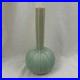 Vintage handmade Newman pottery ceramics pastel green bud vase sculpture EUC