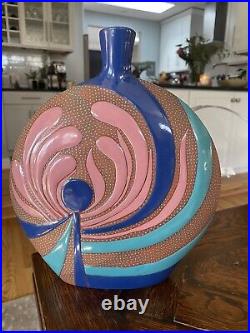 Vintage modern studio art pottery VASE pop art ceramic