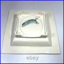 Virginia Seeley'96 Handmade Ceramic Pottery Wall Art Tray Bride & Groom Wedding