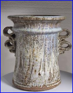 Vtg 70's Studio Ceramic art Pottery Vase Vessel 7 SHINO glaze MALCOLM DAVIS